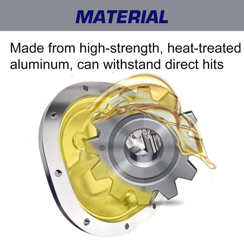 SPELAB Rear Differential Cover Billet Aluminium Alloy 8.8" Differential Cover Compatible with Ford with 10 Bolts - Image 3